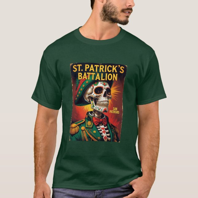 St Patricks Battalion San Patricios Irish Mexican T Shirt (Framsida)