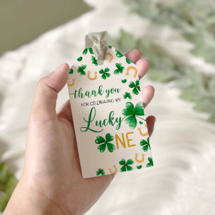 St Patricks Birthday Lucky One Gift Märkre Presentetikett