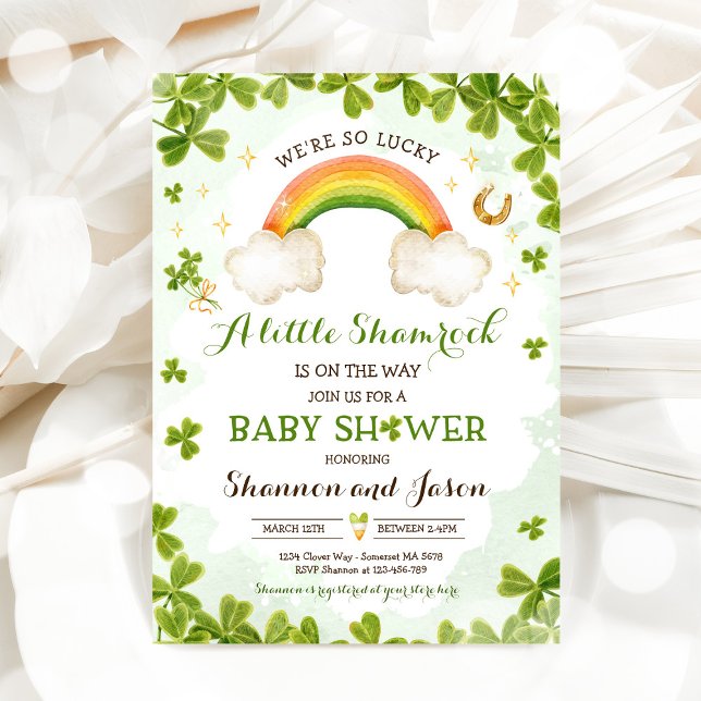 St Patrick's Boy Little Shamrock Baby Shower Inbjudningar (Skapare uppladdad)