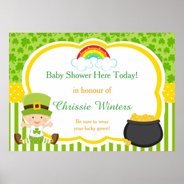 St Patricks Boy Shower Poster (Framsidan)