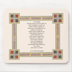 St. Patrick's Breastplate Prayer med keltiska knop Musmatta