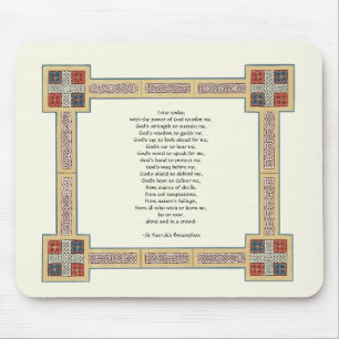 St. Patrick's Breastplate Prayer med keltiska knop Musmatta