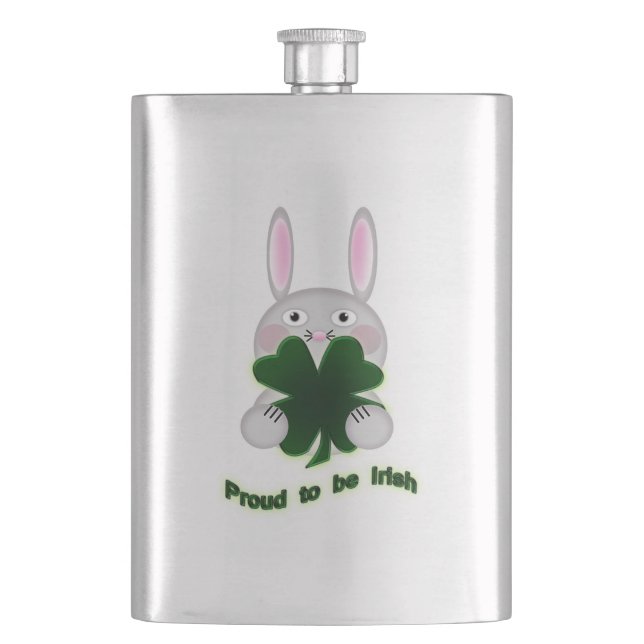 St. Patricks Bunny Proud som ska bli Irish Shamroc Fickplunta (Framsidan)