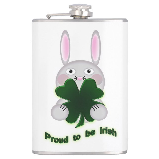 St. Patricks Bunny Proud som ska bli Irish Shamroc Fickplunta (Framsidan)