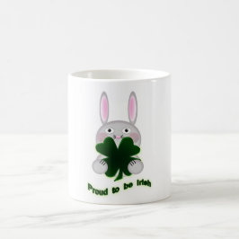 St. Patricks Bunny Proud som ska bli Irish Shamroc Kaffemugg