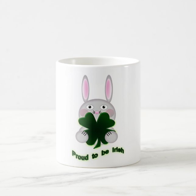 St. Patricks Bunny Proud som ska bli Irish Shamroc Kaffemugg (Center)
