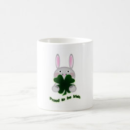 St. Patricks Bunny Proud som ska bli Irish Shamroc Magisk Mugg