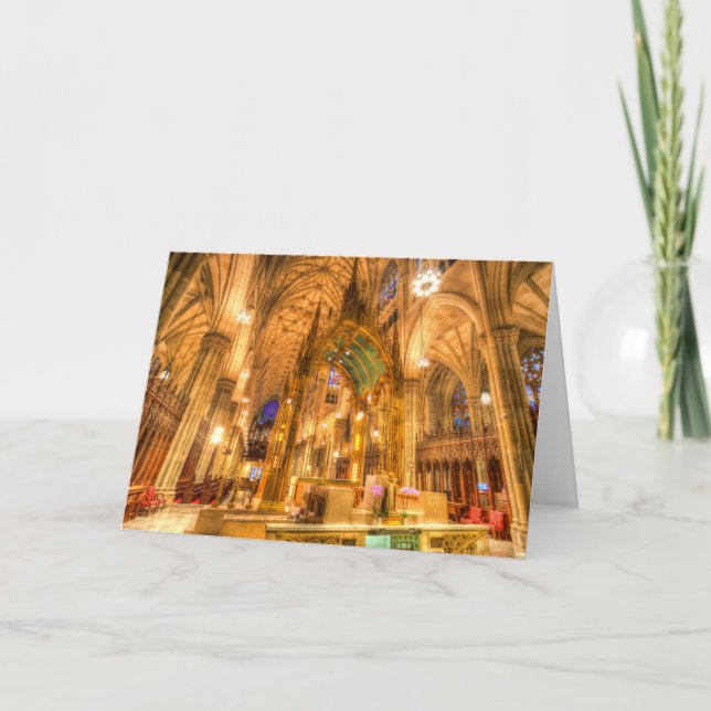 St Patrick's Cathedral Manhattan New York Kort (Framsida)