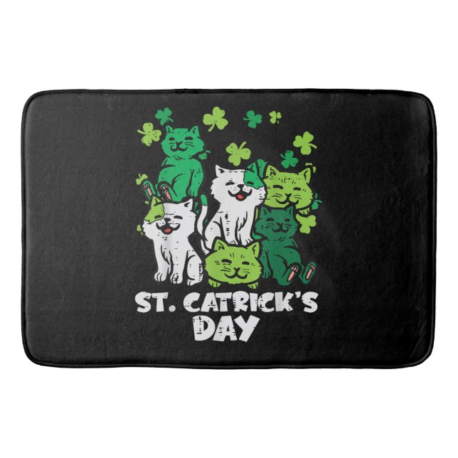 St Patricks Catricks Day Cats Saint Pattys Badrumsmatta (Framsidan)