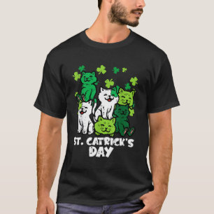 St Patricks Catricks Day Cats Saint Pattys Women G T Shirt