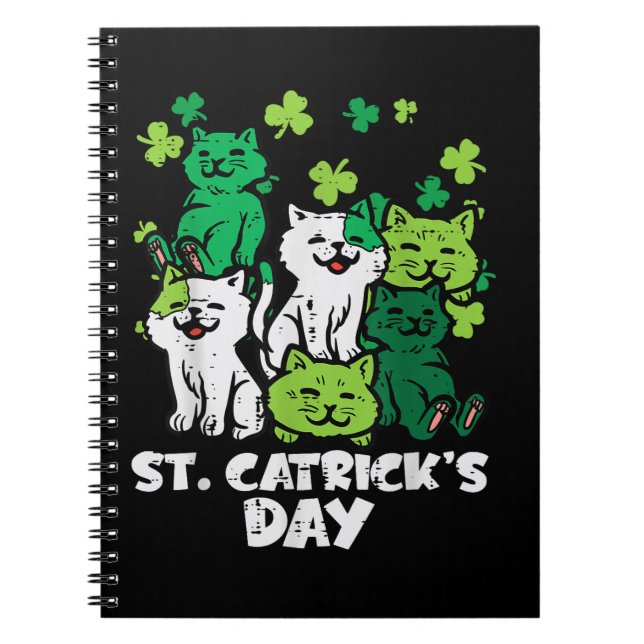 St Patricks Catricks Day Katter Saint Pattys Anteckningsbok (Framsidan)