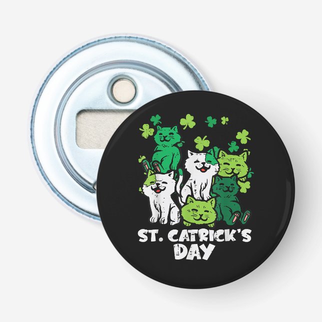 St Patricks Catricks Day Katter Saint Pattys Flasköppnare (Framsidan)