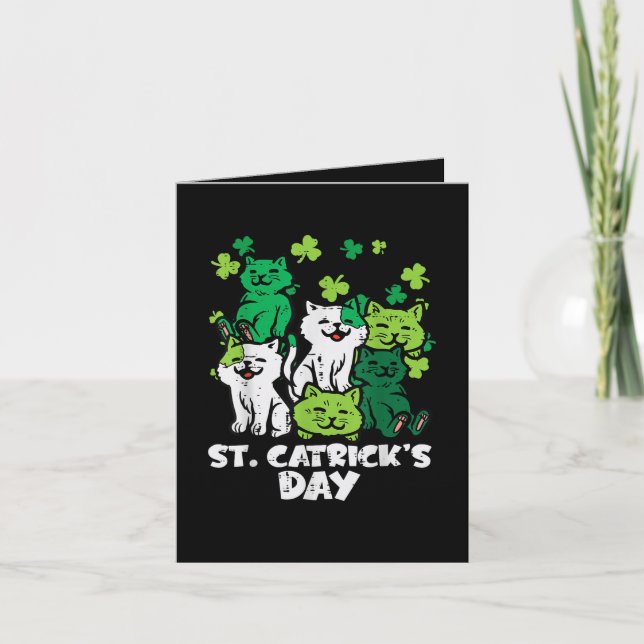 St Patricks Catricks Day Katter Saint Pattys Helgkort (Framsida)