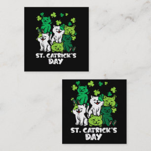 St Patricks Catricks Day Katter Saint Pattys Lojalitetskort