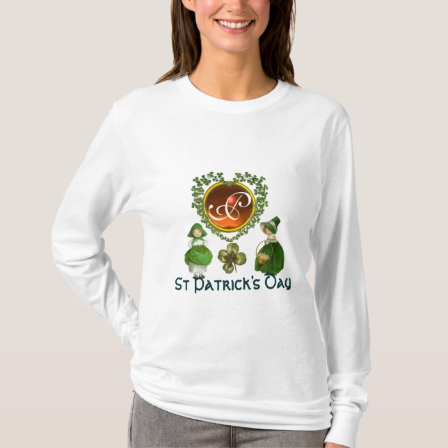 ST PATRICK'S CELTIC HEART MONOGRAM T SHIRT (Framsida)