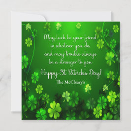 St Patricks Citat Lycka Högtidskort Julkort
