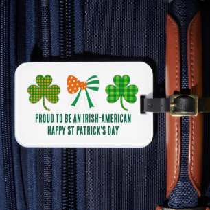 St Patricks Coquette Shamrock Personlig Bagagebricka