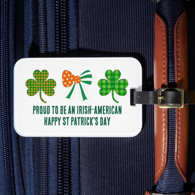 St Patricks Coquette Shamrock Personlig Bagagebricka (Framsida Insitu 4)