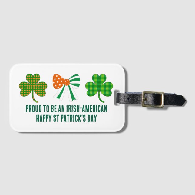 St Patricks Coquette Shamrock Personlig Bagagebricka (Framsida horisontal)
