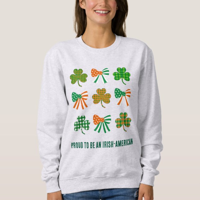 St Patricks Coquette Shamrock STOLT IRLÄNDSK-AMERI T Shirt (Framsida)
