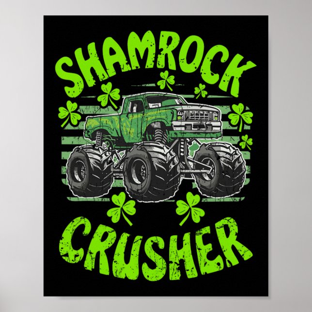 St Patricks Crusher För Monster Truck St Patricks  Poster (Framsidan)