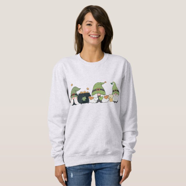 St. Patrick's Cute Day Gnomes T Shirt (Hel framsida)