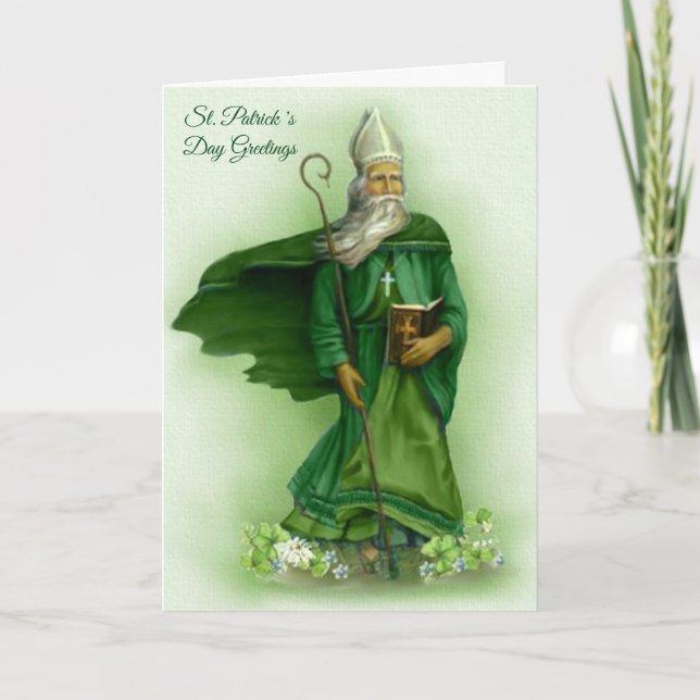 St. Patricks dag Anteckning Religiösa Shamrocks Kort (Framsida)