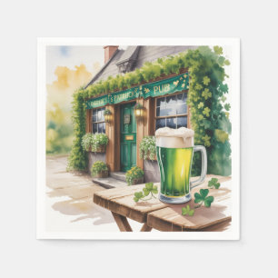 St Patricks Dag Bar Pub Fest Pappersservett