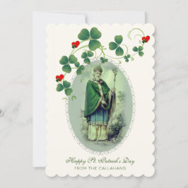 St. Patricks dag bönebönhandling religiös Kort