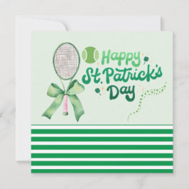 St. Patricks dag för tennisspelare  Julkort