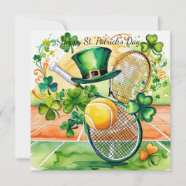 St. Patricks dag för tennisspelare Julkort