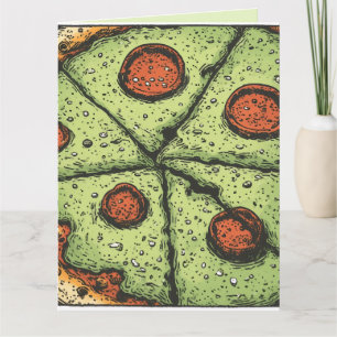 ST. PATRICK'S DAG GRÖN PIZZA GRATTISKORT KORT