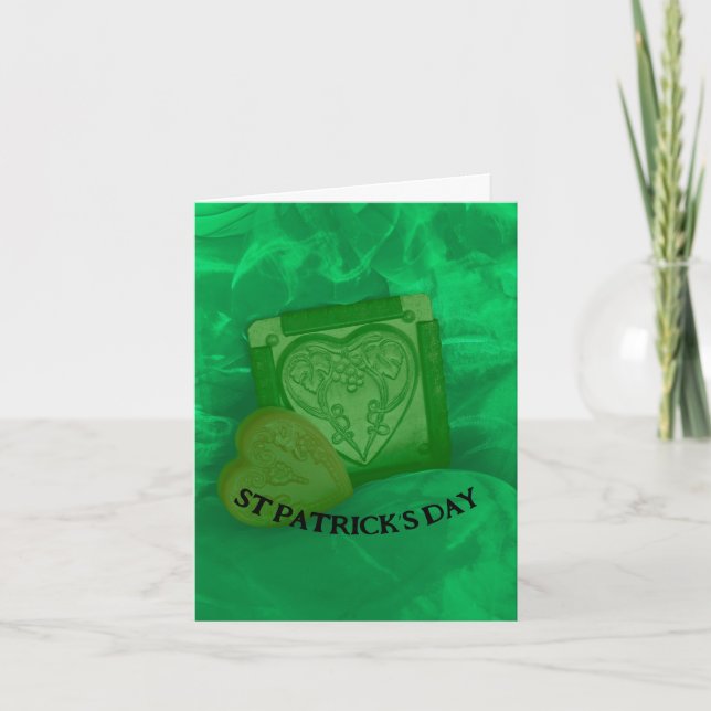 St Patricks dag hälsning. Lycka till. Hälsningar Helgkort (Framsida)