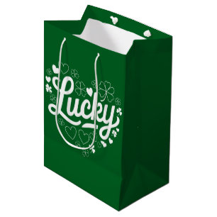 St Patricks dag hjärta Lucky Clover Shamrock