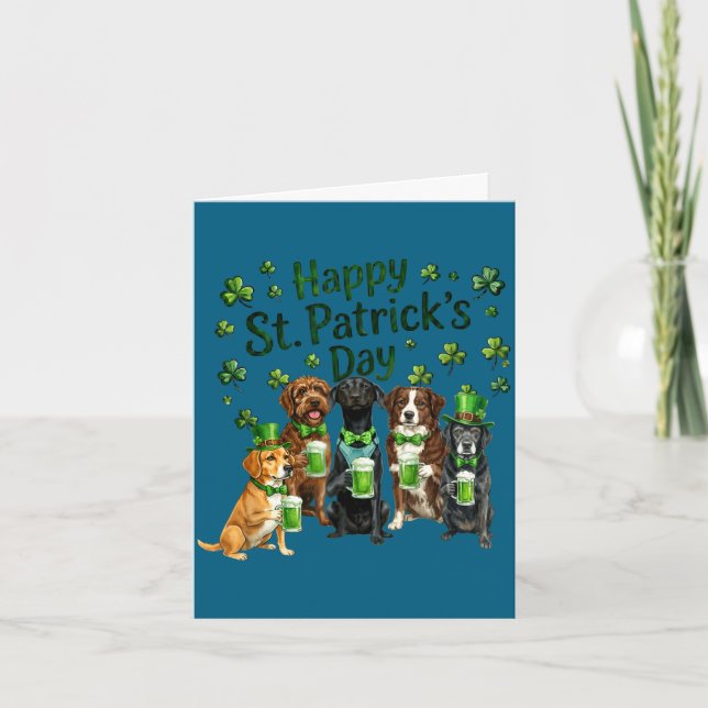 St patricks dag hundälskare squad  kort (Framsida)