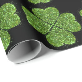 St. Patrick's dag, irländsk grön glittrande klöver Presentpapper