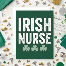 St Patricks dag-kort irländsk sjuksköterska