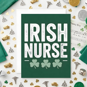 St Patricks dag-kort irländsk sjuksköterska Julkort