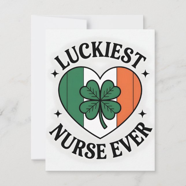 St Patricks dag-kort sjuksköterska flickvän Julkort (Framsida)