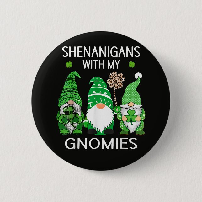 St Patricks dag Lucky Shamrock Leopard Knapp (Framsida)