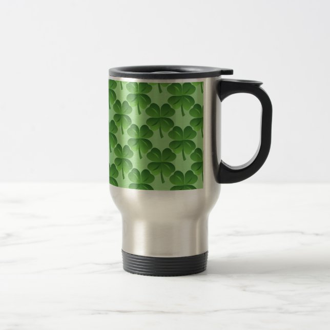 St. Patricks dag Lucky Shamrocks Klöver Mönster Resemugg (Höger)