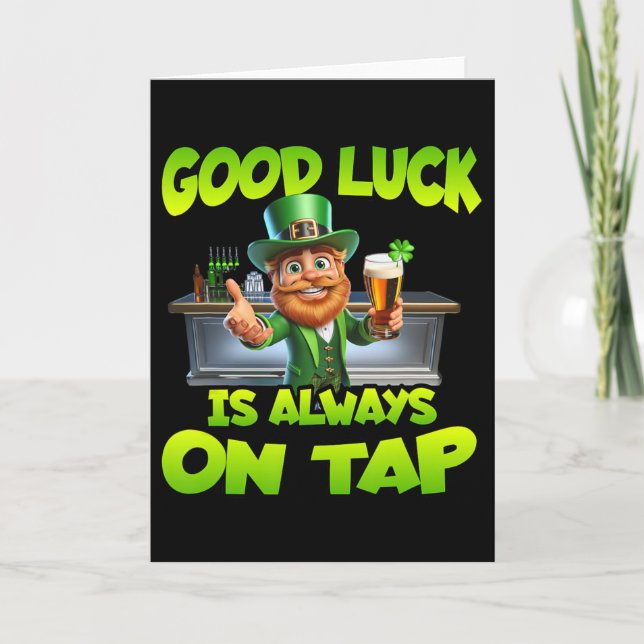 St Patricks Dag Lycka Är Alltid På Tap St Patt Kort (Framsida)