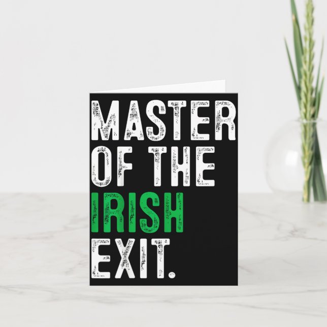St patricks dag mästare för irländsk utgång irländ kort (Framsida)