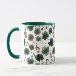 St. Patricks dag Musikalisk Shamrock Mugg