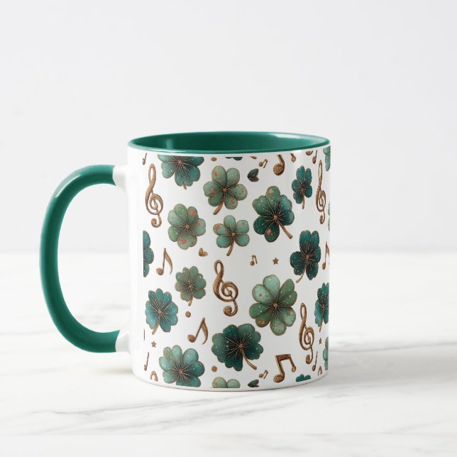St. Patricks dag Musikalisk Shamrock Mugg (Vänster)