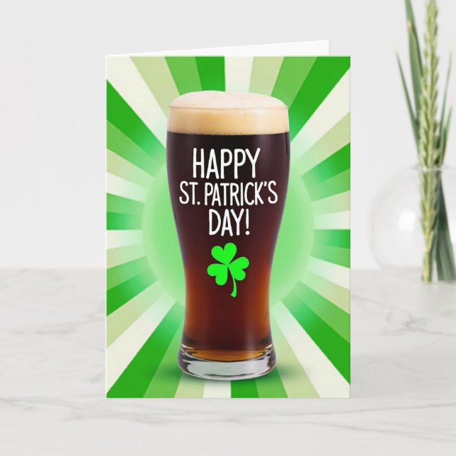 St Patricks Dag Ölkort Kort (Framsida)