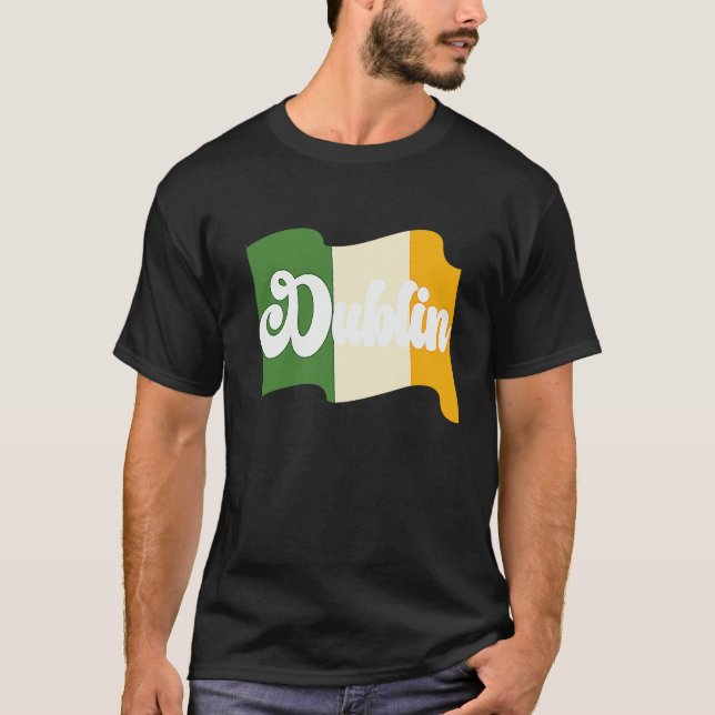 St Patricks dag Rollig öl Drick Party Dublin Irlan T Shirt (Framsida)