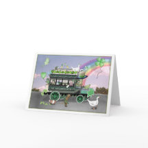 St. Patricks dag Shamrocker Omnibus-kort