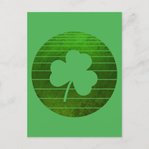 ST PATRICK'S DAG TREKLÖVERBLAD TUR LYCKOSAM GRÖN VYKORT
