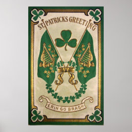 St. Patricks dag välkomstaffisch Poster